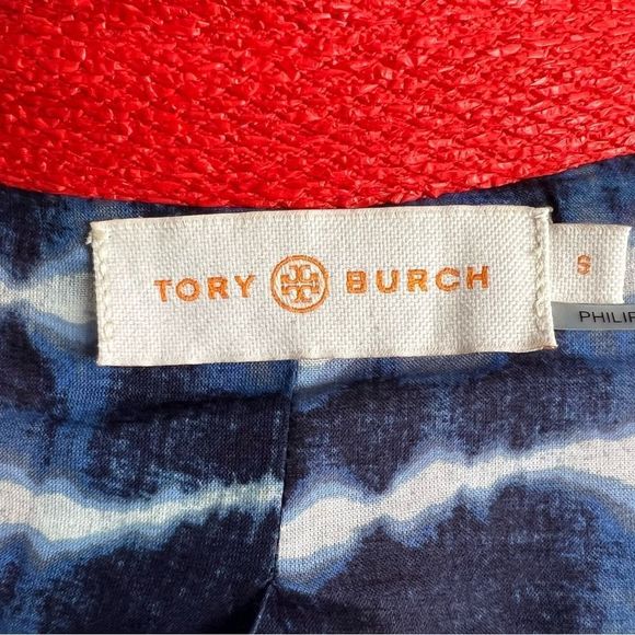 LIKE NEW Tory Burch Bright Orange 3/4 Coat - Picture 10 of 12